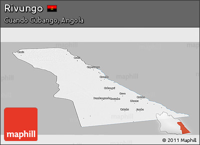 Gray Panoramic Map of Rivungo, single color outside