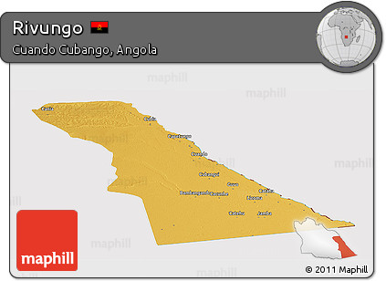 Physical Panoramic Map of Rivungo, cropped outside