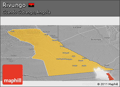 Physical Panoramic Map of Rivungo, desaturated