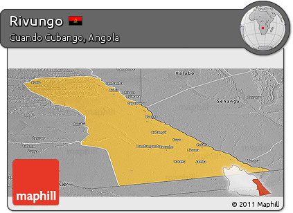 Physical Panoramic Map of Rivungo, desaturated