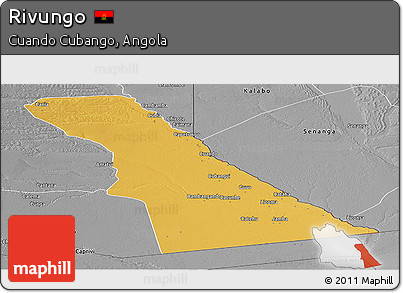 Physical Panoramic Map of Rivungo, desaturated