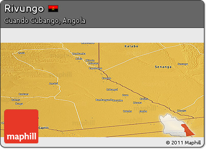 Physical Panoramic Map of Rivungo