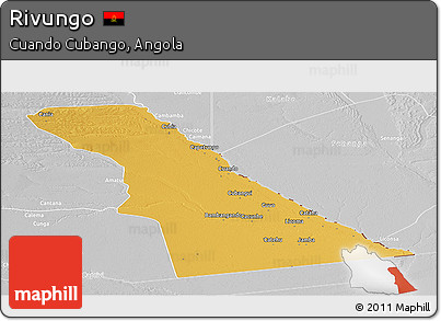 Physical Panoramic Map of Rivungo, lighten, desaturated