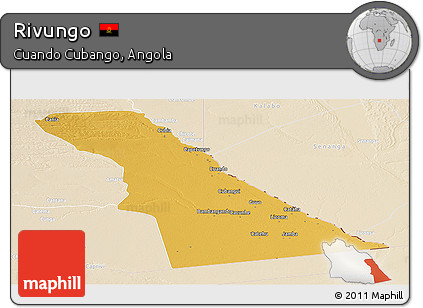 Physical Panoramic Map of Rivungo, lighten