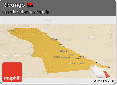 Physical Panoramic Map of Rivungo, lighten