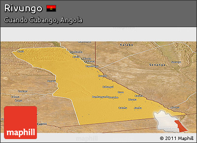 Physical Panoramic Map of Rivungo, satellite outside