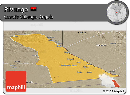 Physical Panoramic Map of Rivungo, semi-desaturated