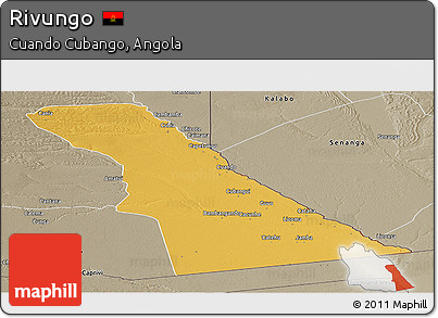 Physical Panoramic Map of Rivungo, semi-desaturated
