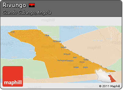 Political Panoramic Map of Rivungo, lighten