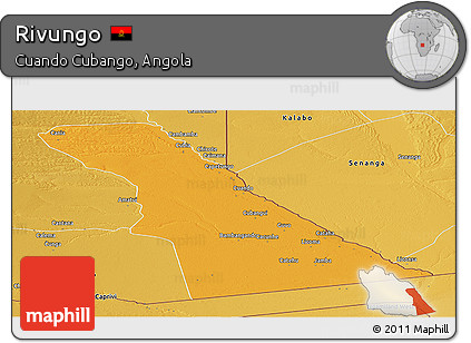 Political Panoramic Map of Rivungo, physical outside