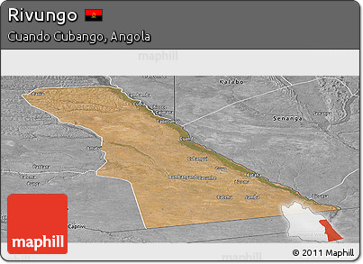 Satellite Panoramic Map of Rivungo, desaturated