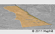 Satellite Panoramic Map of Rivungo, desaturated