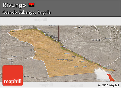 Satellite Panoramic Map of Rivungo, semi-desaturated