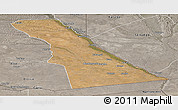 Satellite Panoramic Map of Rivungo, semi-desaturated