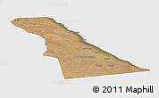 Satellite Panoramic Map of Rivungo, single color outside