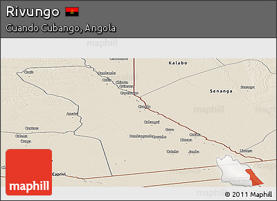 Shaded Relief Panoramic Map of Rivungo