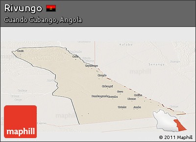 Shaded Relief Panoramic Map of Rivungo, lighten