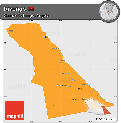 Political Simple Map of Rivungo, single color outside