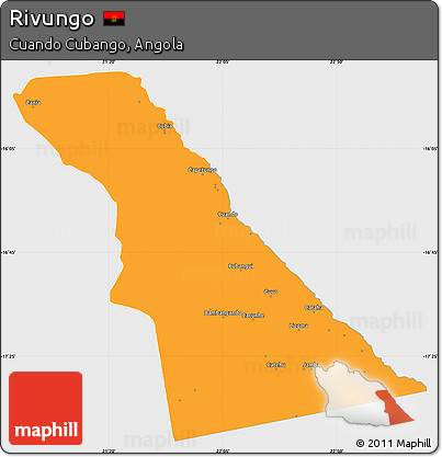 Political Simple Map of Rivungo, single color outside
