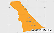 Political Simple Map of Rivungo, single color outside