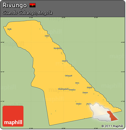 Savanna Style Simple Map of Rivungo, cropped outside