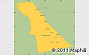Savanna Style Simple Map of Rivungo, single color outside