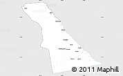 Silver Style Simple Map of Rivungo, single color outside
