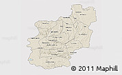Shaded Relief 3D Map of Cuanza Norte, cropped outside