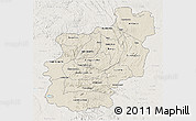 Shaded Relief 3D Map of Cuanza Norte, lighten