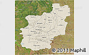 Shaded Relief 3D Map of Cuanza Norte, satellite outside