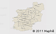 Shaded Relief 3D Map of Cuanza Norte, single color outside