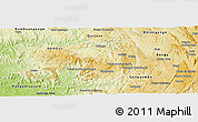 Physical Panoramic Map of Bula Atumba