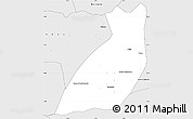 Silver Style Simple Map of Bula Atumba