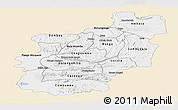 Classic Style Panoramic Map of Cuanza Norte, single color outside