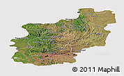 Satellite Panoramic Map of Cuanza Norte, cropped outside