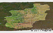 Satellite Panoramic Map of Cuanza Norte, darken