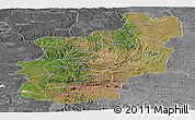 Satellite Panoramic Map of Cuanza Norte, desaturated