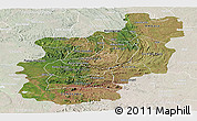 Satellite Panoramic Map of Cuanza Norte, lighten