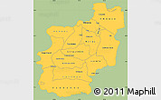 Savanna Style Simple Map of Cuanza Norte, single color outside