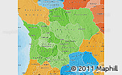 Political Shades Map of Cuanza Sul