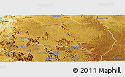 Physical Panoramic Map of Quibala