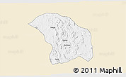 Classic Style 3D Map of Quilenda, single color outside