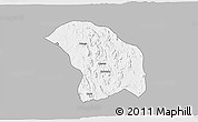 Gray 3D Map of Quilenda, single color outside