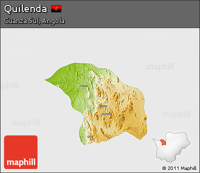 Physical 3D Map of Quilenda, single color outside