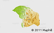 Physical 3D Map of Quilenda, single color outside