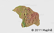 Satellite 3D Map of Quilenda, single color outside