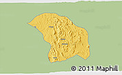 Savanna Style 3D Map of Quilenda, single color outside