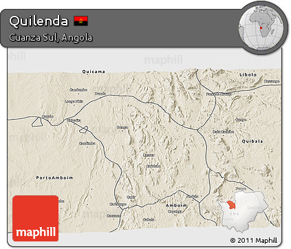 Shaded Relief 3D Map of Quilenda