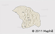 Shaded Relief 3D Map of Quilenda, single color outside