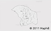 Silver Style 3D Map of Quilenda, single color outside
